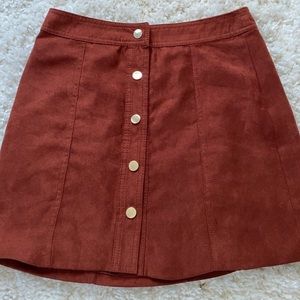 Forever 21 Burnt Orange Mini Skirt